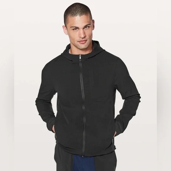 Lululemon Airing Easy Hoodie Black Men’s XS Training Running Jacket coat light - Picture 2 of 8